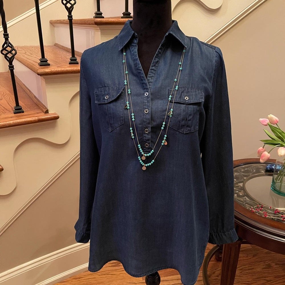 Into ❤️.. SzS .. Ladies Denim Blouse